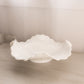 Vintage Large White Milk Glass Paneled Daisy & Button Dish w/ Handles