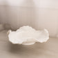 Vintage Large White Milk Glass Paneled Daisy & Button Dish w/ Handles