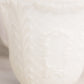 Vintage Large White Milk Glass Vase or Planter with Fancy Designs