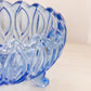 Vintage Lausitzer Glaswerke Large Blue Glass 3-Toed Bowl