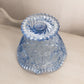 Vintage LE Smith Blue Glass Sawtooth Edge Compote