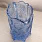 Vintage Medium LE Smith Blue Glass Thistle Pitcher