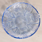 Vintage LE Smith Blue Thistle 7.5" Shallow Glass Bowl