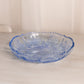 Vintage LE Smith Blue Thistle 7.5" Shallow Glass Bowl