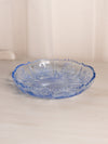 Vintage LE Smith Blue Thistle 7.5" Shallow Glass Bowl