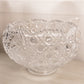 Vintage LE Smith Clear Extra Large Cane Punch Bowl w/ Ladle