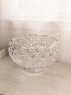Vintage LE Smith Clear Extra Large Cane Punch Bowl w/ Ladle