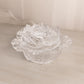 Vintage LE Smith Clear Glass Cabbage Leaf Lidded Dish