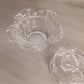 Vintage LE Smith Clear Glass Cabbage Leaf Lidded Dish