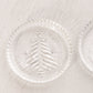 Vintage LE Smith Clear Glass Christmas Tree Coasters (Set of 2)