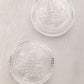 Vintage LE Smith Clear Glass Christmas Tree Coasters (Set of 2)