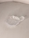 Vintage LE Smith Clear Glass Handled Leaf Dish