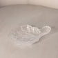 Vintage LE Smith Clear Glass Handled Leaf Dish