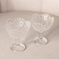 Vintage LE Smith Clear Glass Leaf Goblets (Set of 2)