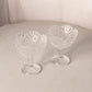 Vintage LE Smith Clear Glass Leaf Goblets (Set of 2)