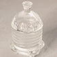 Vintage LE Smith Clear Glass Lidded Beehive Honey Jar