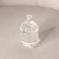Vintage LE Smith Clear Glass Lidded Beehive Honey Jar