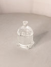 Vintage LE Smith Clear Glass Lidded Beehive Honey Jar