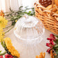 Vintage LE Smith Clear Glass Pumpkin Lidded Dish