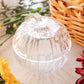 Vintage LE Smith Clear Glass Pumpkin Lidded Dish