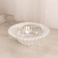 Vintage LE Smith Clear Iridescent Glass Bowl with Flat Sawtooth Edge