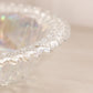 Vintage LE Smith Clear Iridescent Glass Bowl with Flat Sawtooth Edge