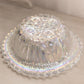 Vintage LE Smith Clear Iridescent Glass Bowl with Flat Sawtooth Edge