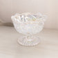 Vintage LE Smith Clear Iridescent Glass Sawtooth Edge Compote