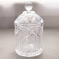 Vintage LE Smith Clear Glass Lidded Jar with Finial