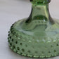 Vintage LE Smith Dark Green Glass Hobnail Candlestick