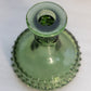 Vintage LE Smith Dark Green Glass Hobnail Candlestick