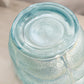 Vintage LE Smith Glass Light Blue Iridescent Leaf Vase