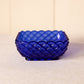 Vintage LE Smith Glass Medium Square Cobalt Trellis Dish