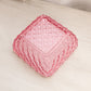 Vintage LE Smith Glass Medium Square Pink Trellis Dish