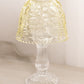 Vintage LE Smith Glass Yellow Fairy Lamp Candle Holder with Clear Base