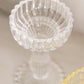 Vintage LE Smith Glass Yellow Fairy Lamp Candle Holder with Clear Base