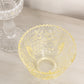 Vintage LE Smith Glass Yellow Fairy Lamp Candle Holder with Clear Base