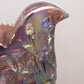 Vintage LE Smith Iridescent Dark Purple Floral Dogwood Pitcher