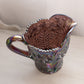 Vintage LE Smith Iridescent Dark Purple Floral Dogwood Pitcher