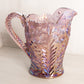 Vintage LE Smith Iridescent Purple Floral Dogwood Pitcher