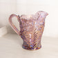 Vintage LE Smith Iridescent Purple Floral Dogwood Pitcher