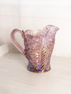 Vintage LE Smith Iridescent Purple Floral Dogwood Pitcher