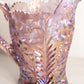 Vintage LE Smith Iridescent Purple Floral Dogwood Pitcher