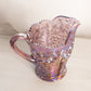 Vintage LE Smith Iridescent Purple Floral Dogwood Pitcher