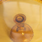 Vintage LE Smith Large Amber Glass Hobnail Cake Stand