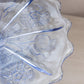 Vintage LE Smith Large Blue Glass Thistle Cake Stand
