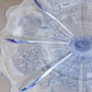 Vintage LE Smith Large Blue Glass Thistle Cake Stand