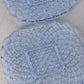 Vintage LE Smith Large Blue Glass Trellis Plate (Set of 2)