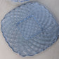 Vintage LE Smith Large Blue Glass Trellis Plate (Set of 2)