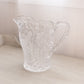Vintage LE Smith Large Clear Glass Dogwood Pitcher